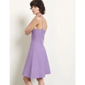 Sandro Paris Mini Elize Crystal-Embellished Knitted Dress in Purple Viscose